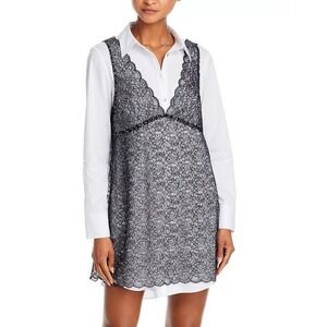 Cinq a Sept Catilina Lace Overlay Dress Women's Size S Classic Cocktail Party